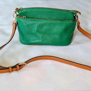 Leather DIVINA FIRENZE Crossbody/Clutch Purse; EXCELLENT Pre-Owned Condition